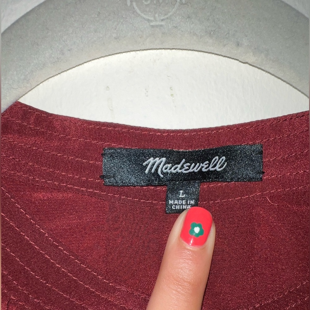 Madewell Red Blouse - Picture 3 of 3